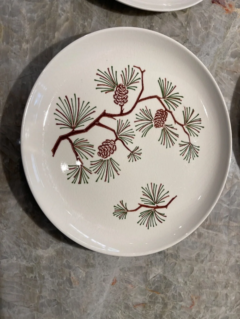 Stetson Marcrest~Vintage Misty Pine  ovenproof hand painted underglaze Plates